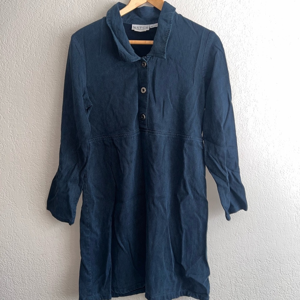 Match Teal Button-Up Dress Size 10P